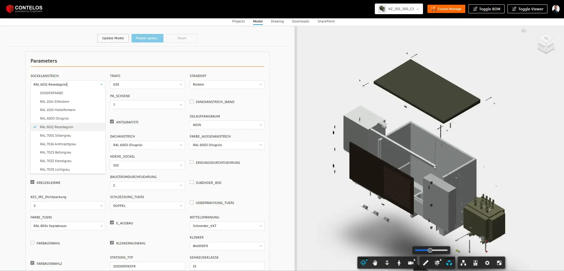 3D-Konfiguration auf der Autodesk Plattform - Zeichnungserstellung, Stücklisten und Kalkulation in einem durchgängigen Prozess