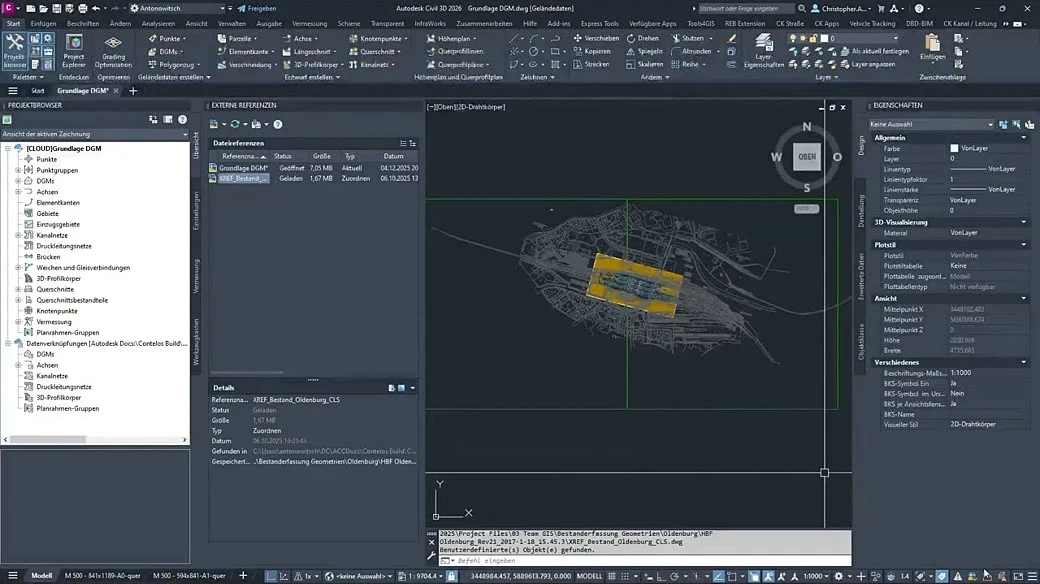 Nativ weiterarbeiten: Civil 3D greift direkt auf die Cloud zu