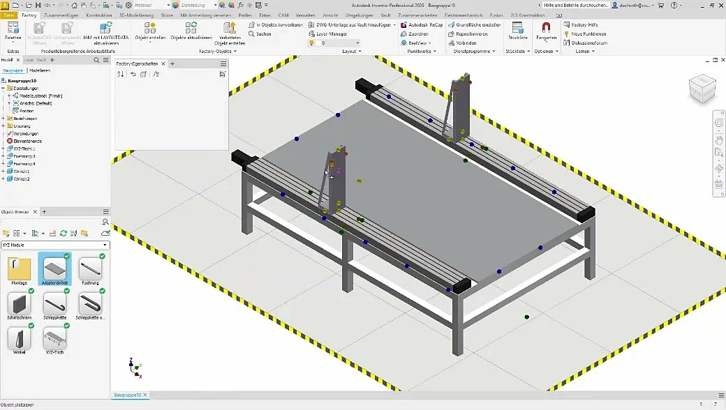 Der Baukasten im Factory-Layout