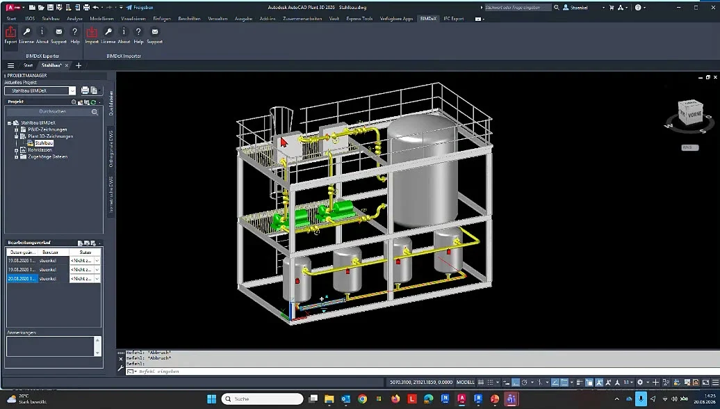 Der Export aus Plant 3D