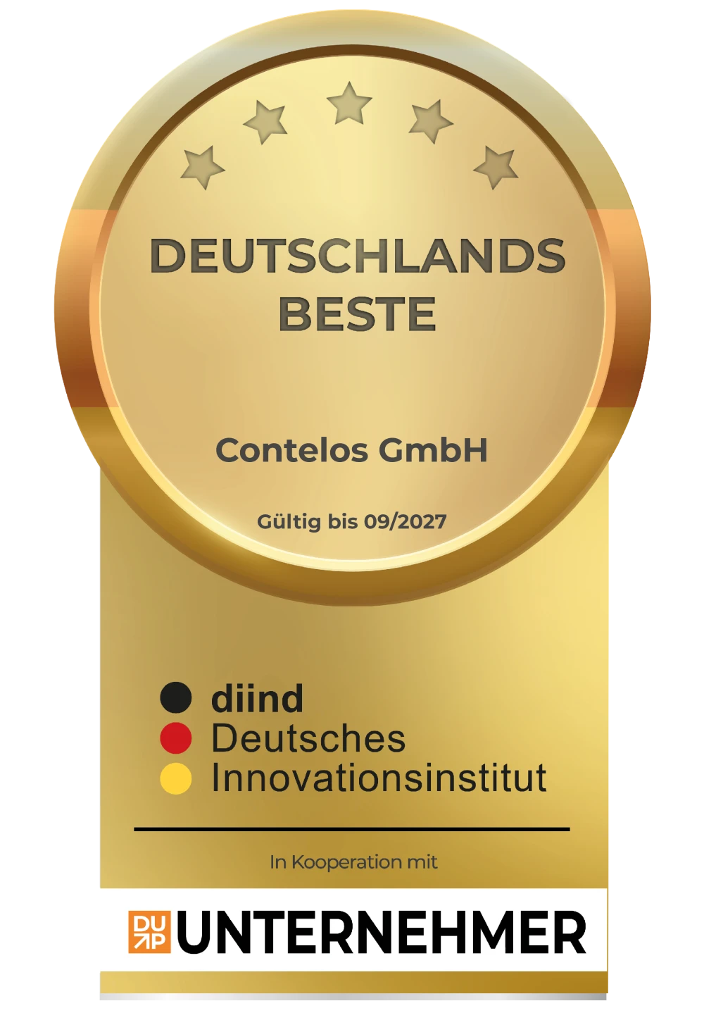 Siegel Deutschlands Beste – Contelos GmbH